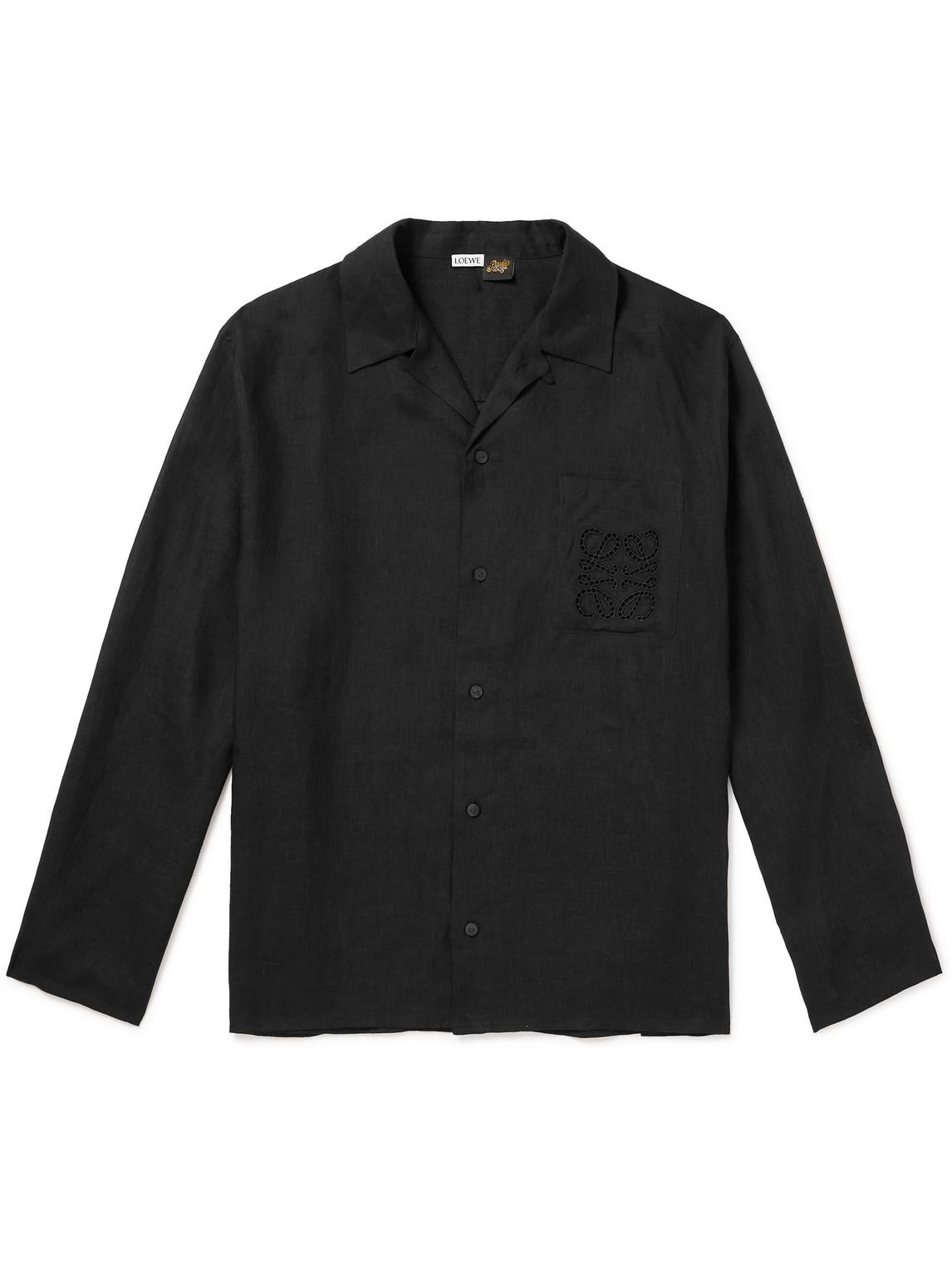 Loewe Paula's Ibiza 半袖シャツ 黒 Shop Loewe - LOEWE x Paula's Ibiza Monogram Short-Sleeve