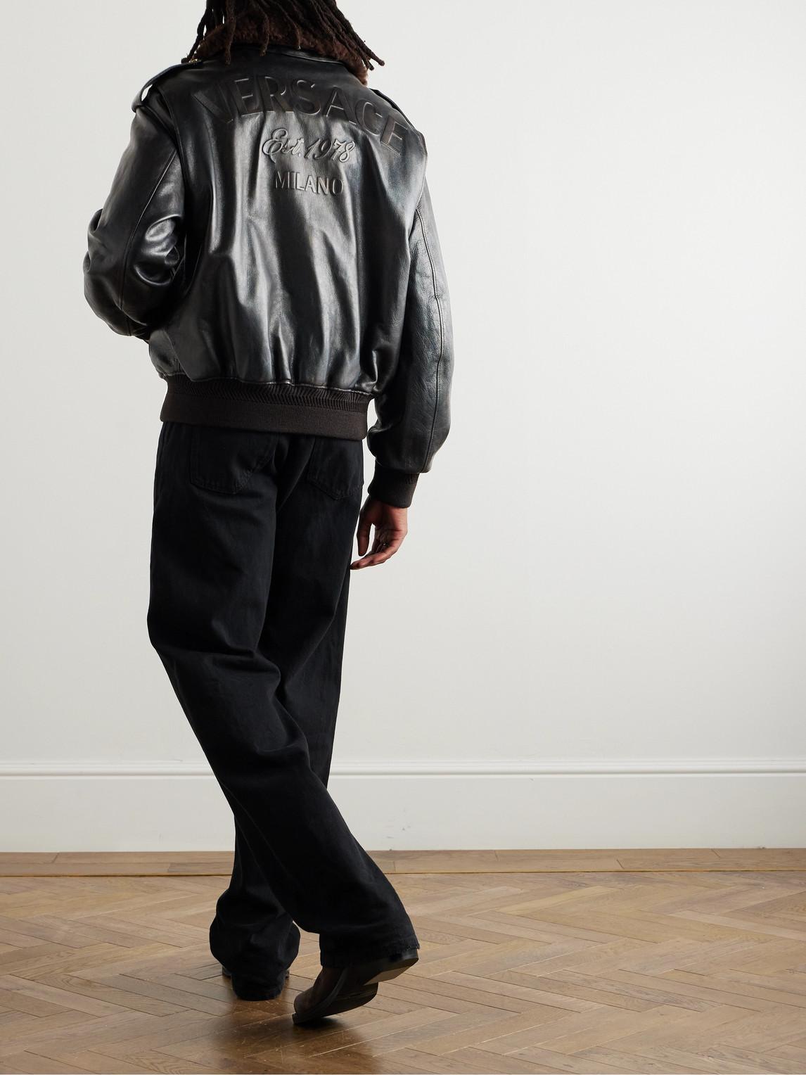 Versace Leather jackets for Men | Online Sale up to 60% off