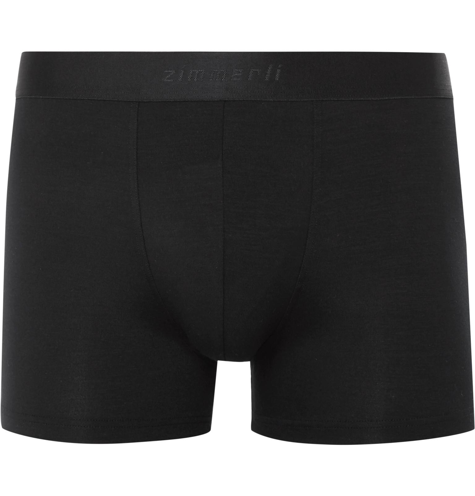 Zimmerli Pureness Stretchmicro Modal Boxer Briefs in Black for Men Lyst