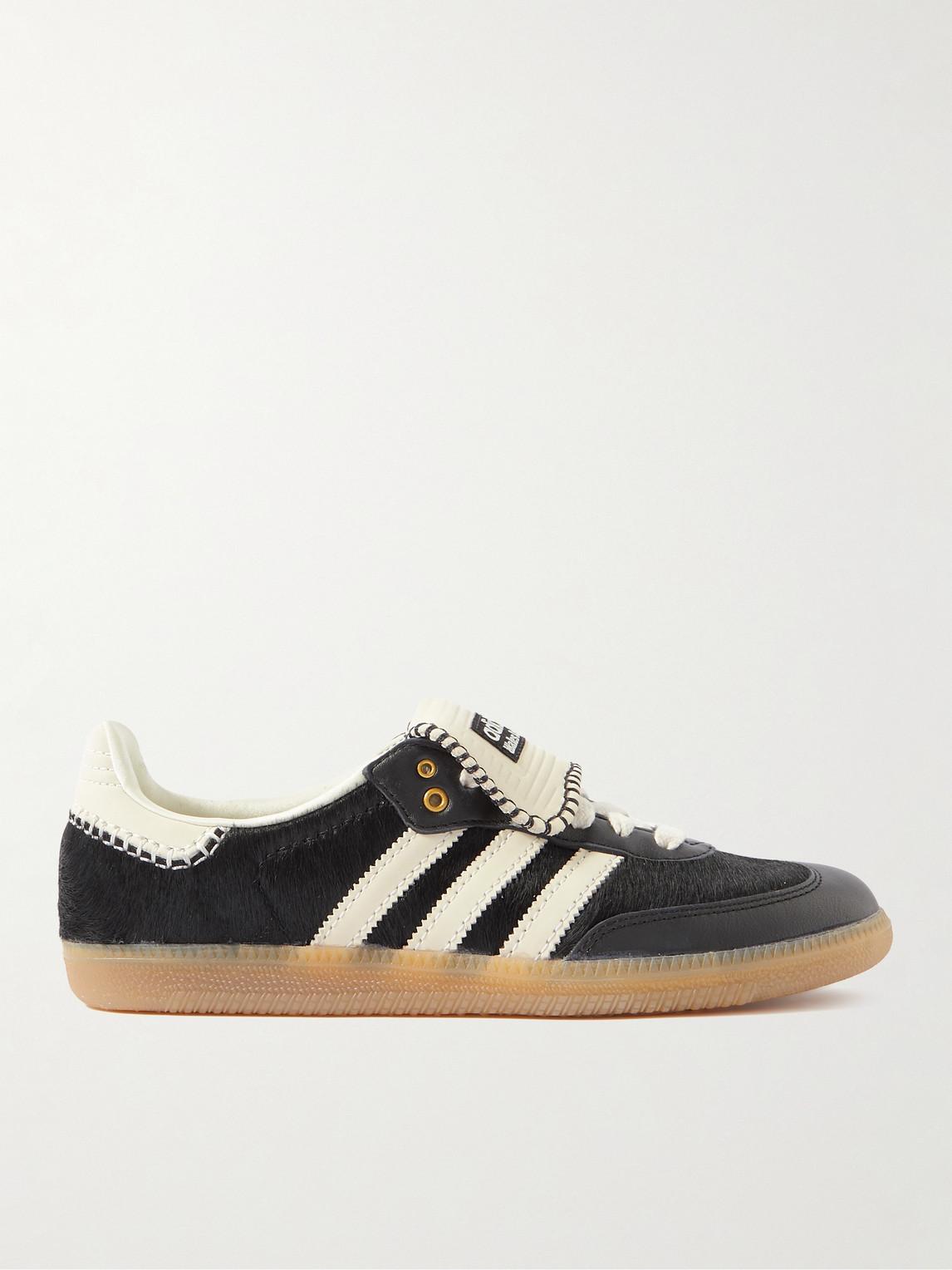 Wales Bonner Sneakers in cavallino con finiture in pelle Samba da