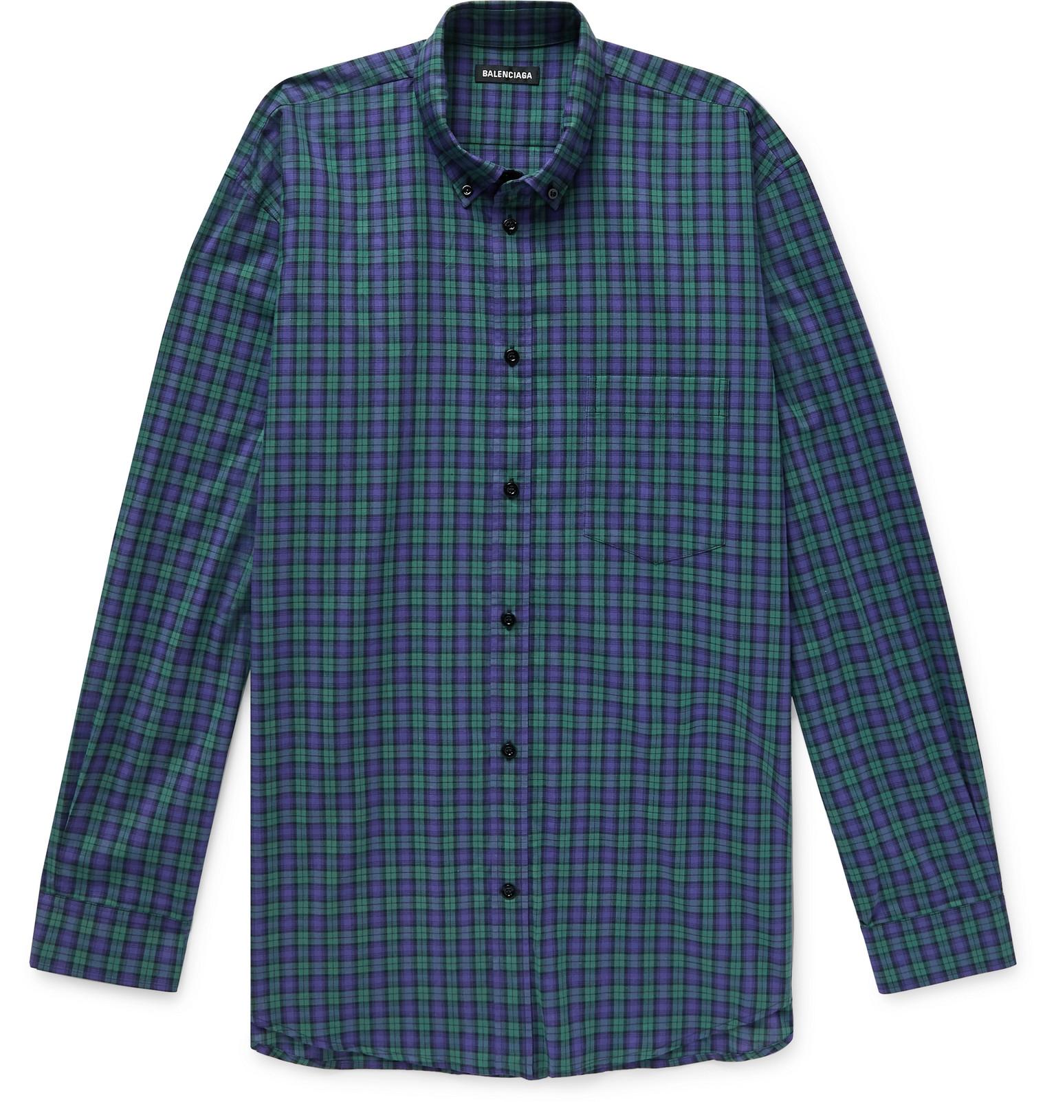 balenciaga logo button down shirt