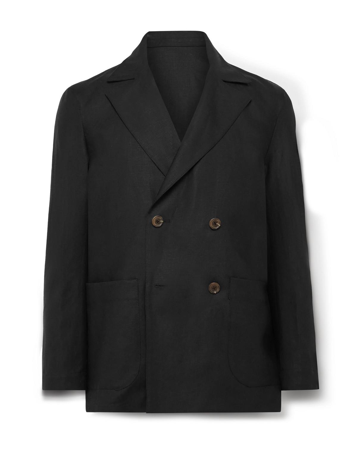 Unstructured double breasted clearance blazer