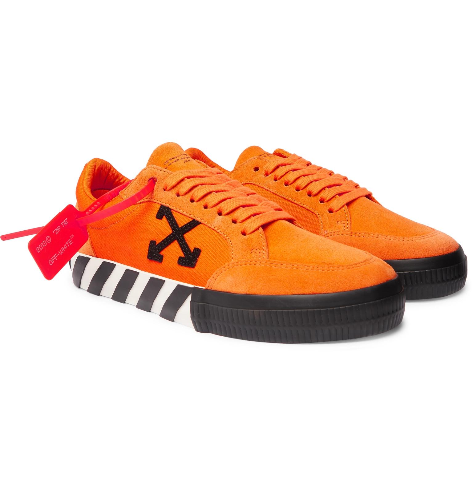 Off-White c/o Virgil Vulc Striped Low-top Canvas in Orange for Men | Lyst