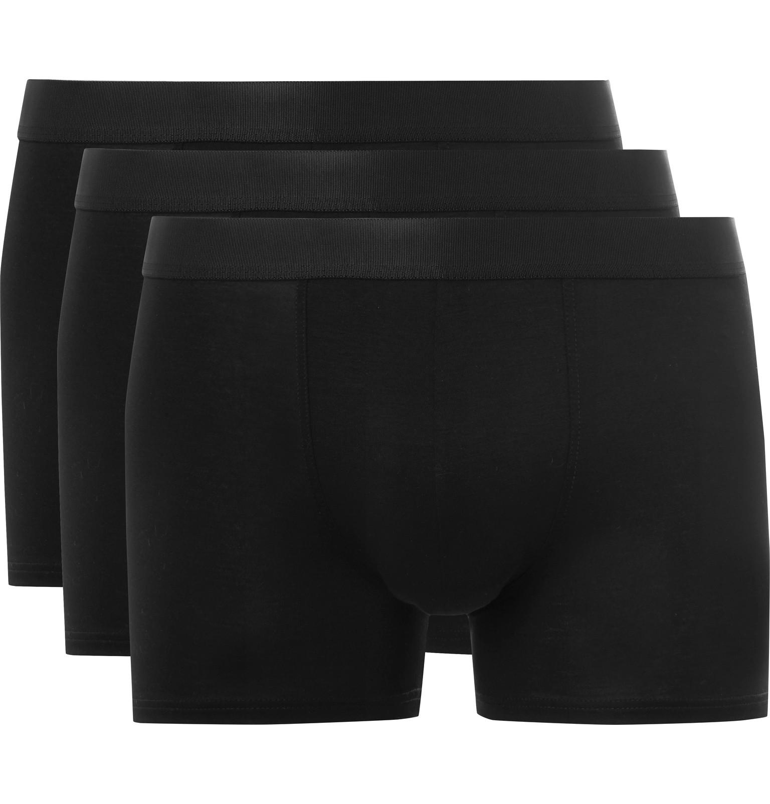CDLP Synthetic Three-pack Stretch-lyocell Boxer Briefs in Black for Men ...