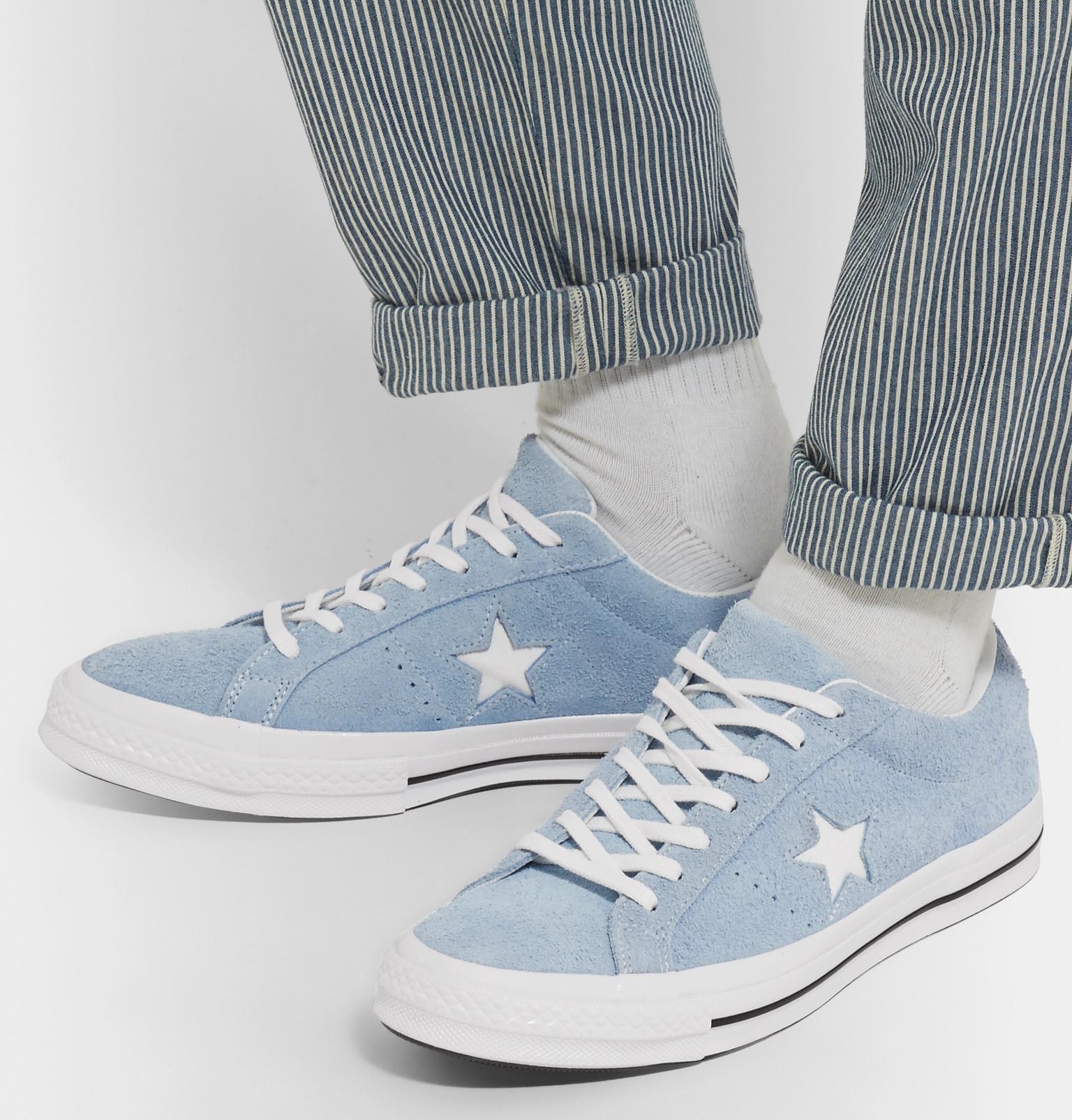 blue suede converse one star