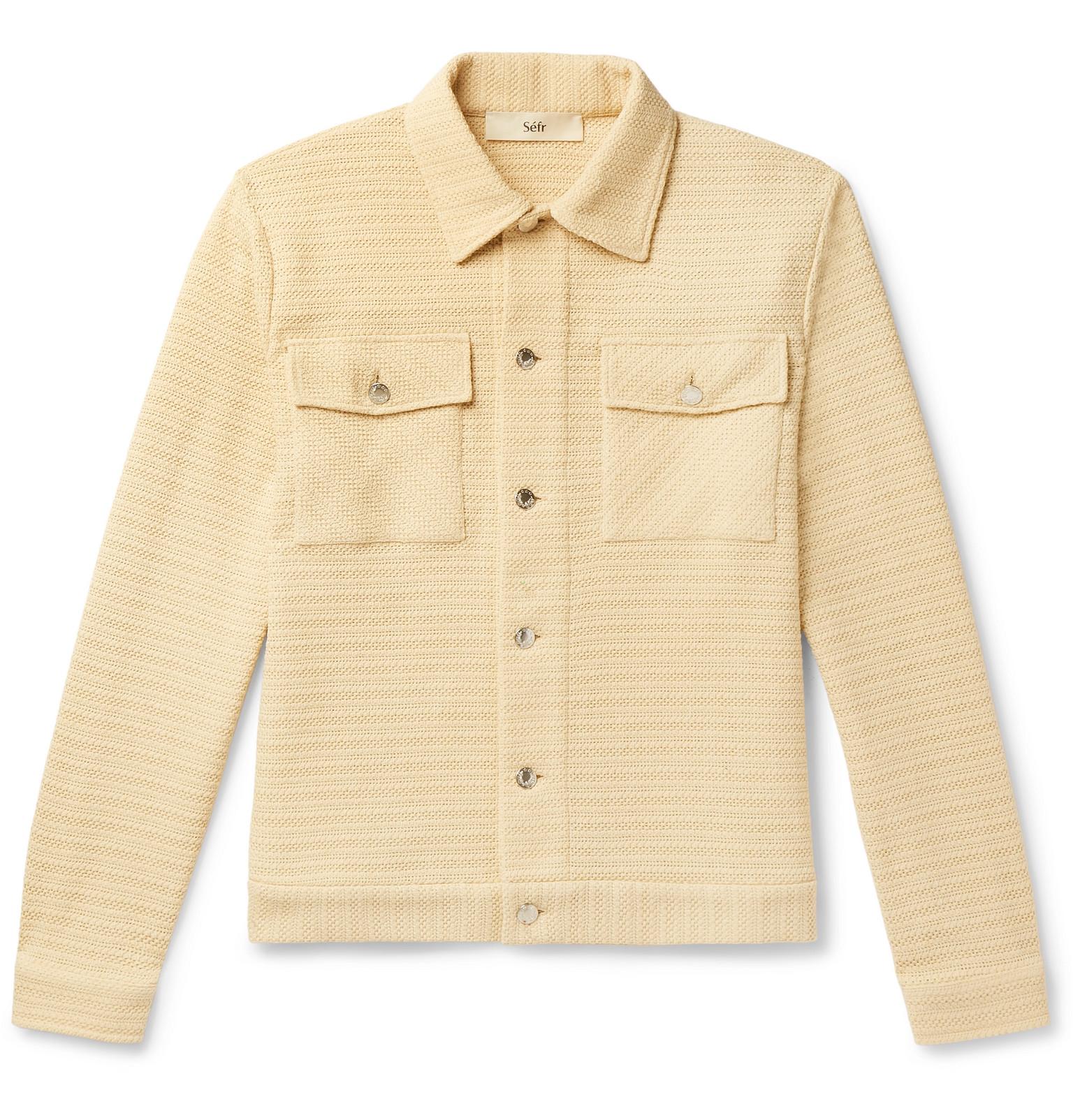 Séfr Eric Crochet-knit Jacket in 
