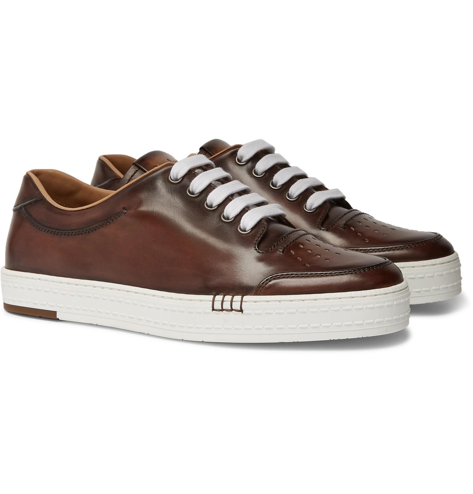 Berluti Playtime Leather Sneakers in Brown for Men | Lyst