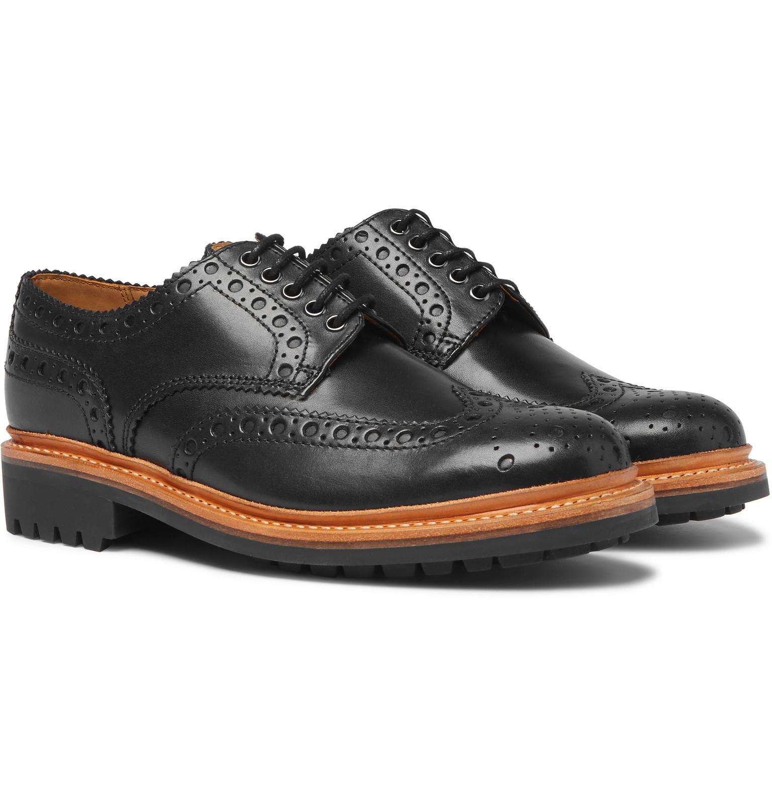 black and white wingtip brogues
