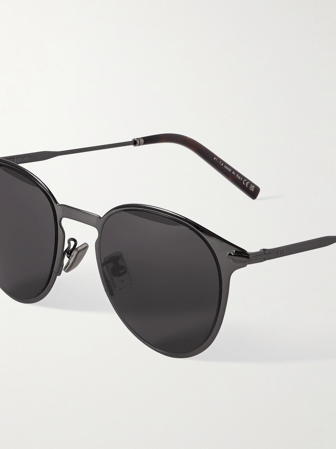 Dior Diorblacksuit R8U Round-Frame Gunmetal Sunglasses for Men