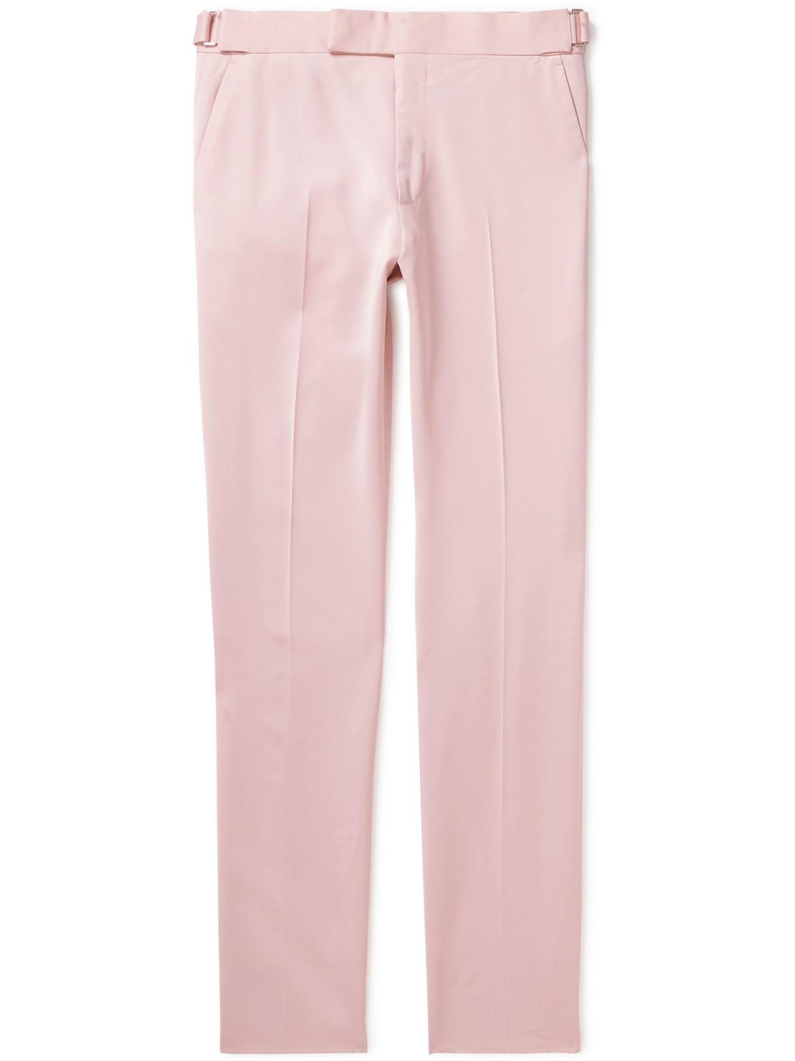 Tom Ford Austin Straight-leg Pleated Cady Suit Trousers in Pink for Men |  Lyst