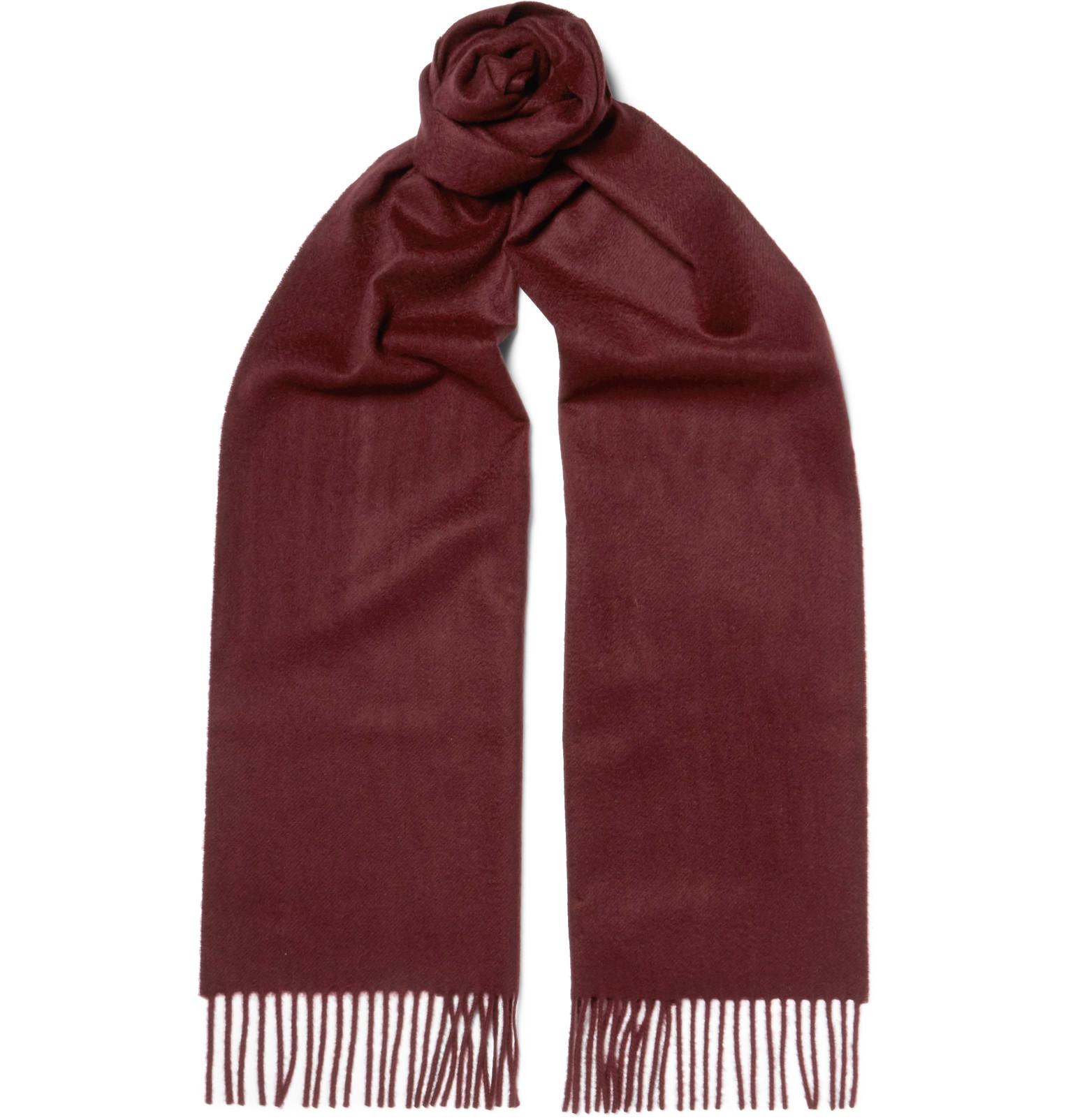 Johnstons Cashmere Scarf in Burgundy (Red) for Men Lyst