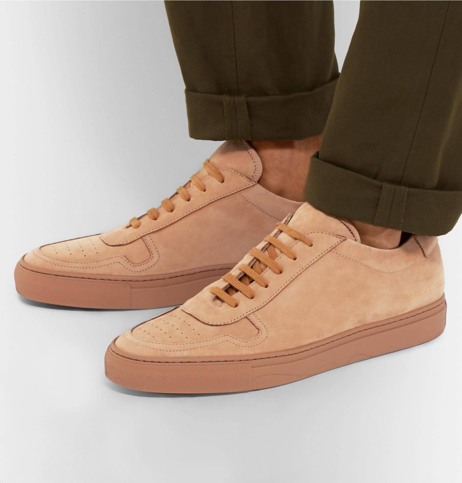 Common Projects Leather Bball Low Nubuck Sneakers for Men - Lyst