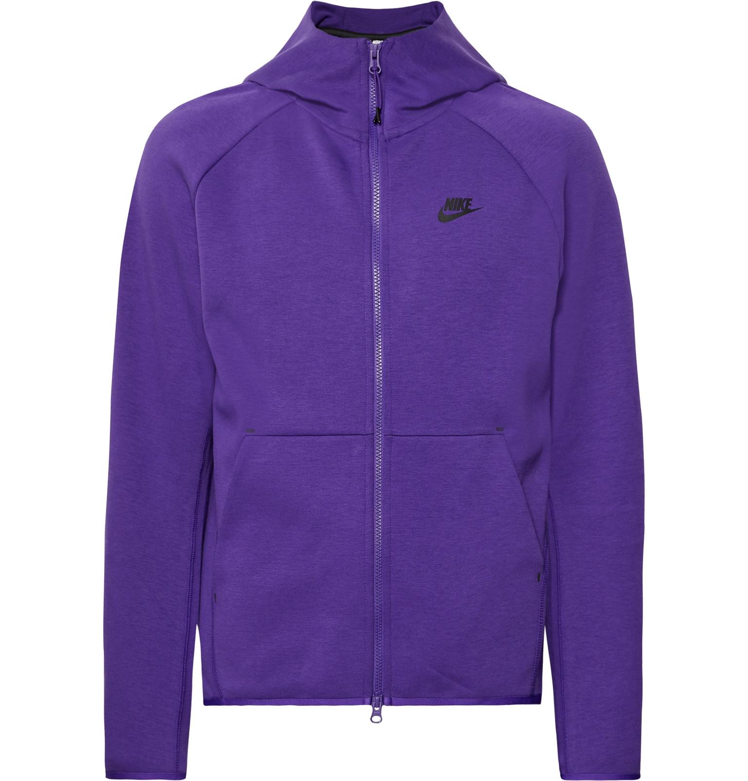 Nike Sportswear Cotton-blend Tech Fleece Zip-up Hoodie in Purple for Men |  Lyst