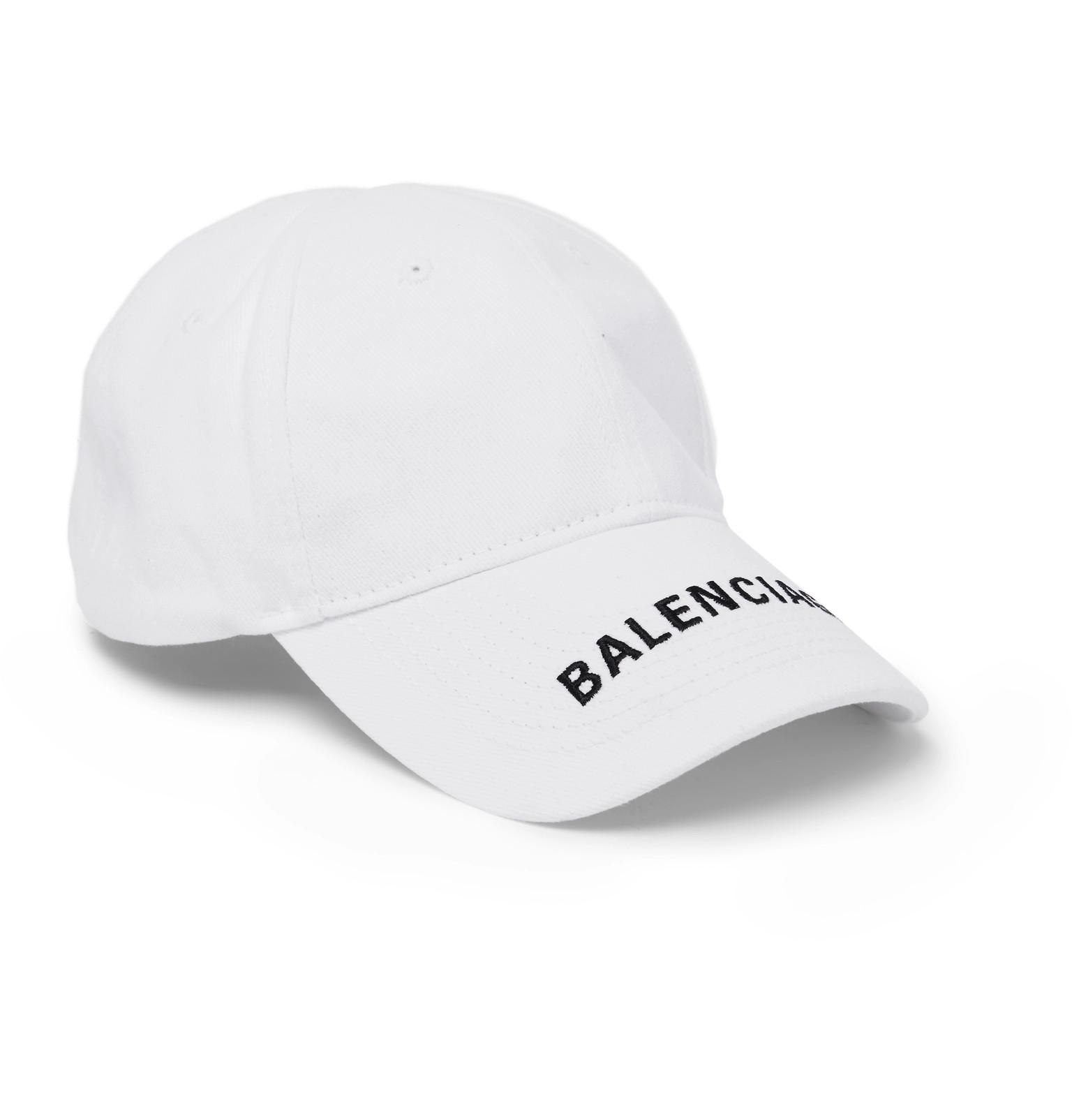 Balenciaga Cotton Cap in White for Men 