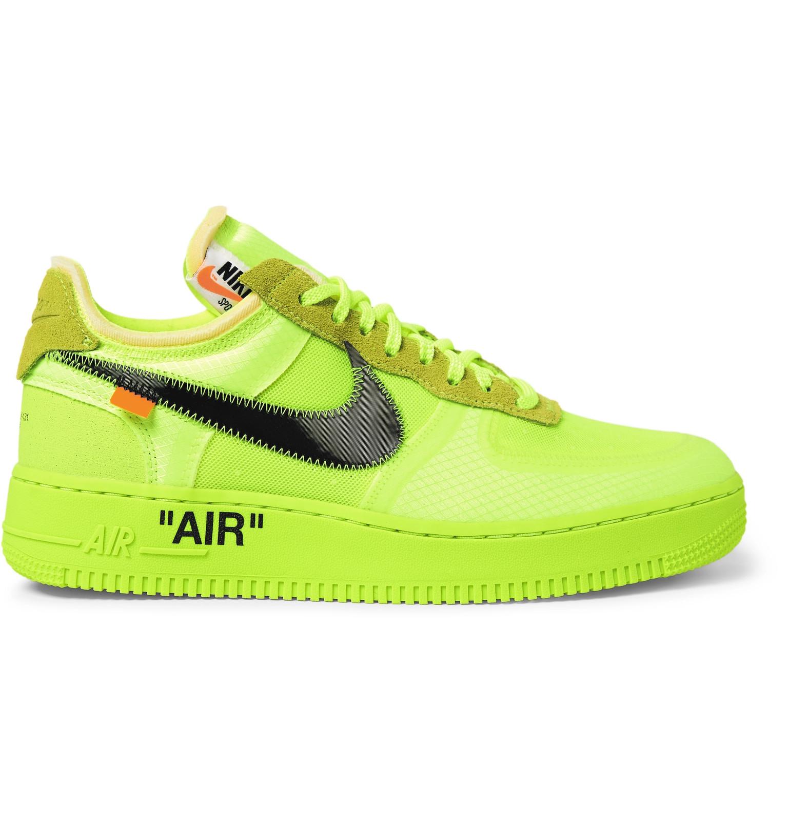 Nike + Off-white The Ten: Air Force 1 Sneakers in Bright Green 