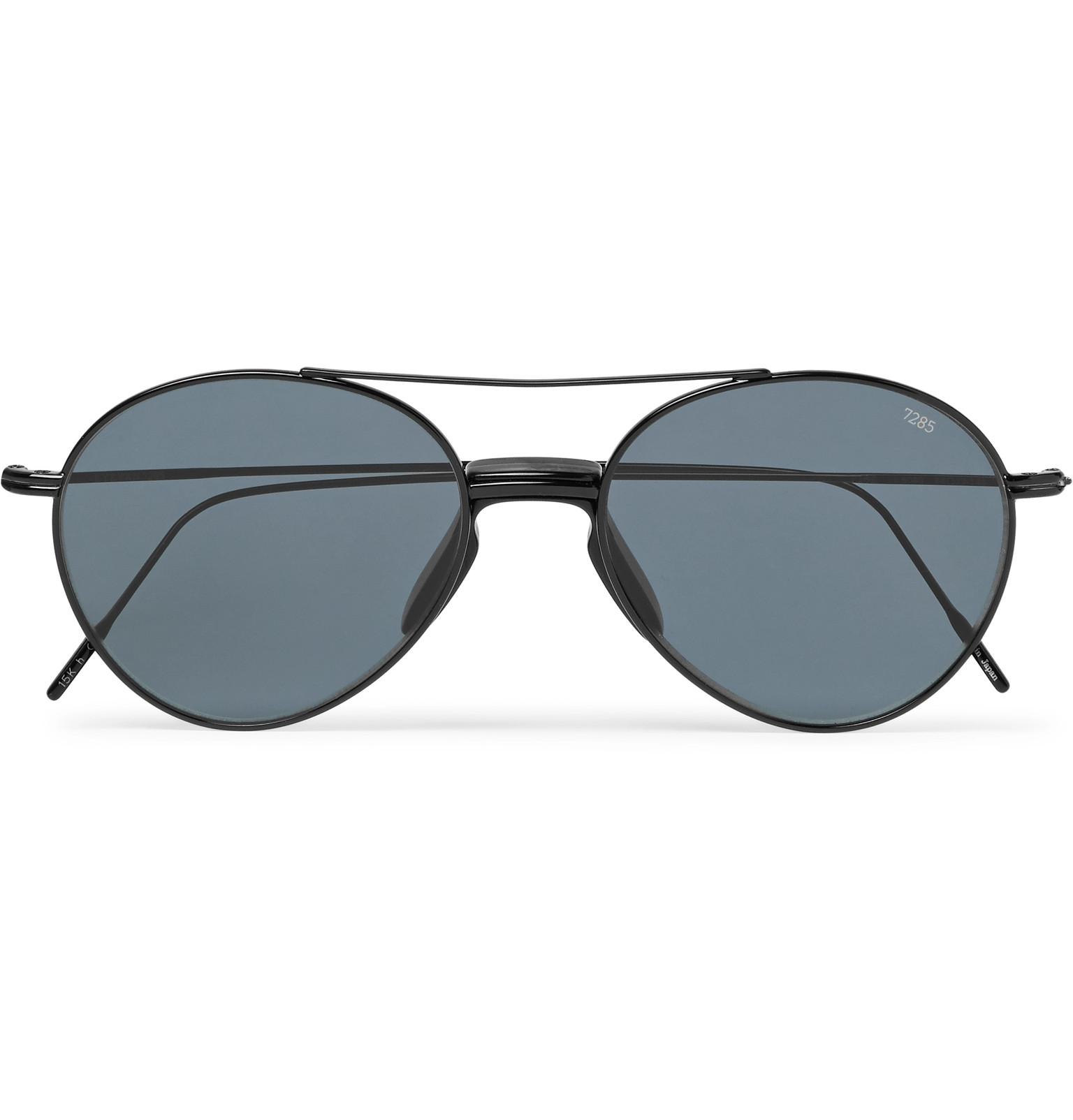 Eyevan 7285 Aviator-style Metal Sunglasses in Gray for Men - Lyst