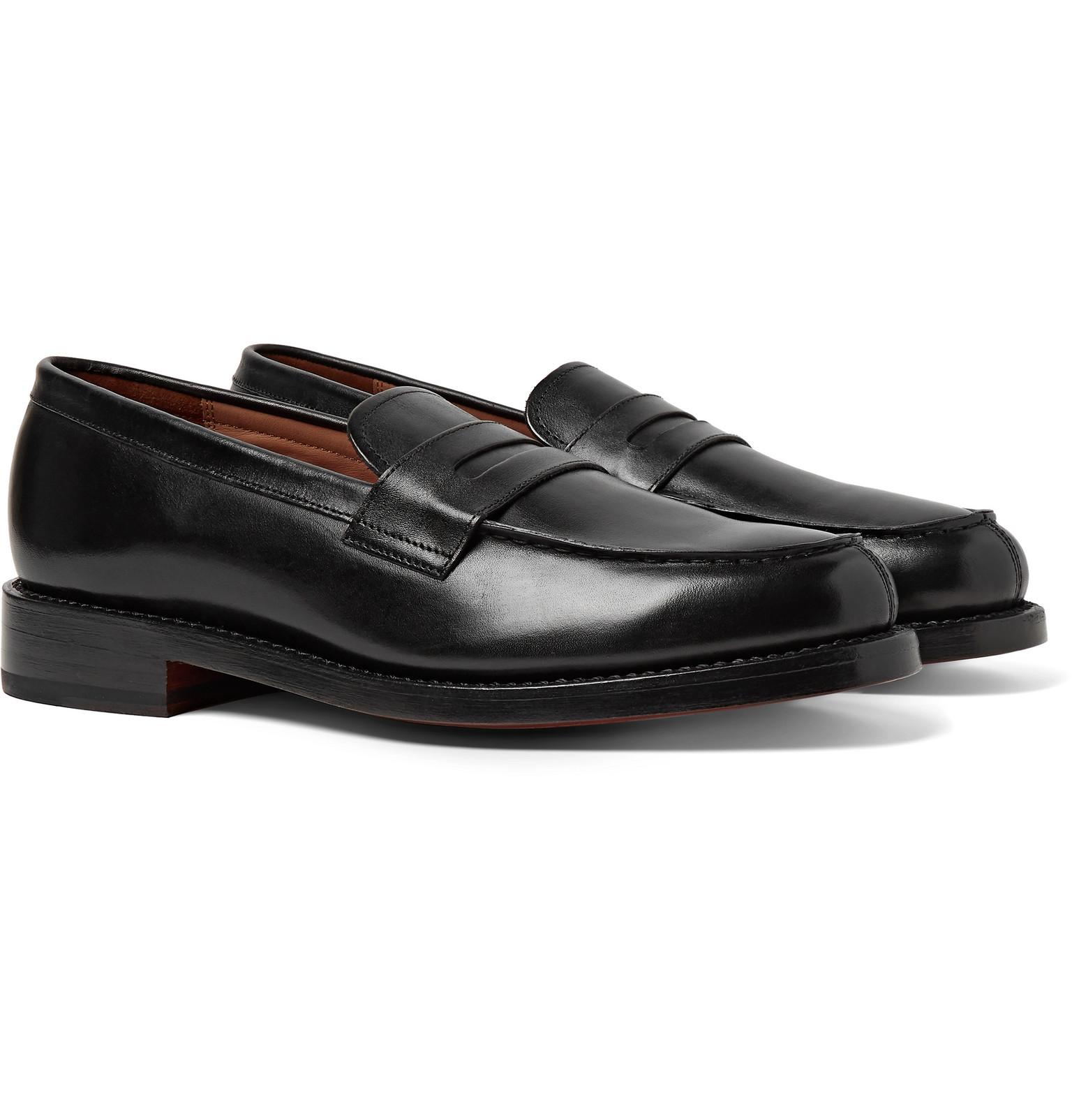 Grenson Peter Leather Penny Loafers in Black for Men Lyst