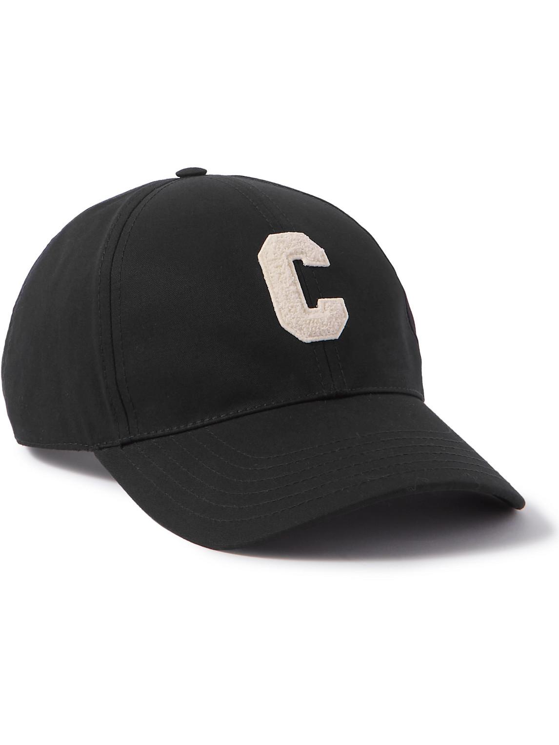 CELINE HOMME Logo-appliquéd Cotton-gabardine Baseball Cap in Black for ...