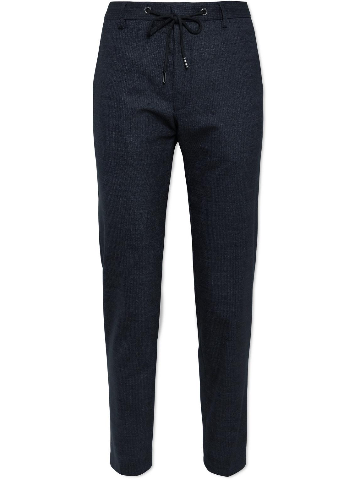 BOSS by HUGO BOSS H-genius-ds-214 Slim-fit Stretch Virgin Wool And  Silk-blend Suit Trousers in Blue for Men | Lyst
