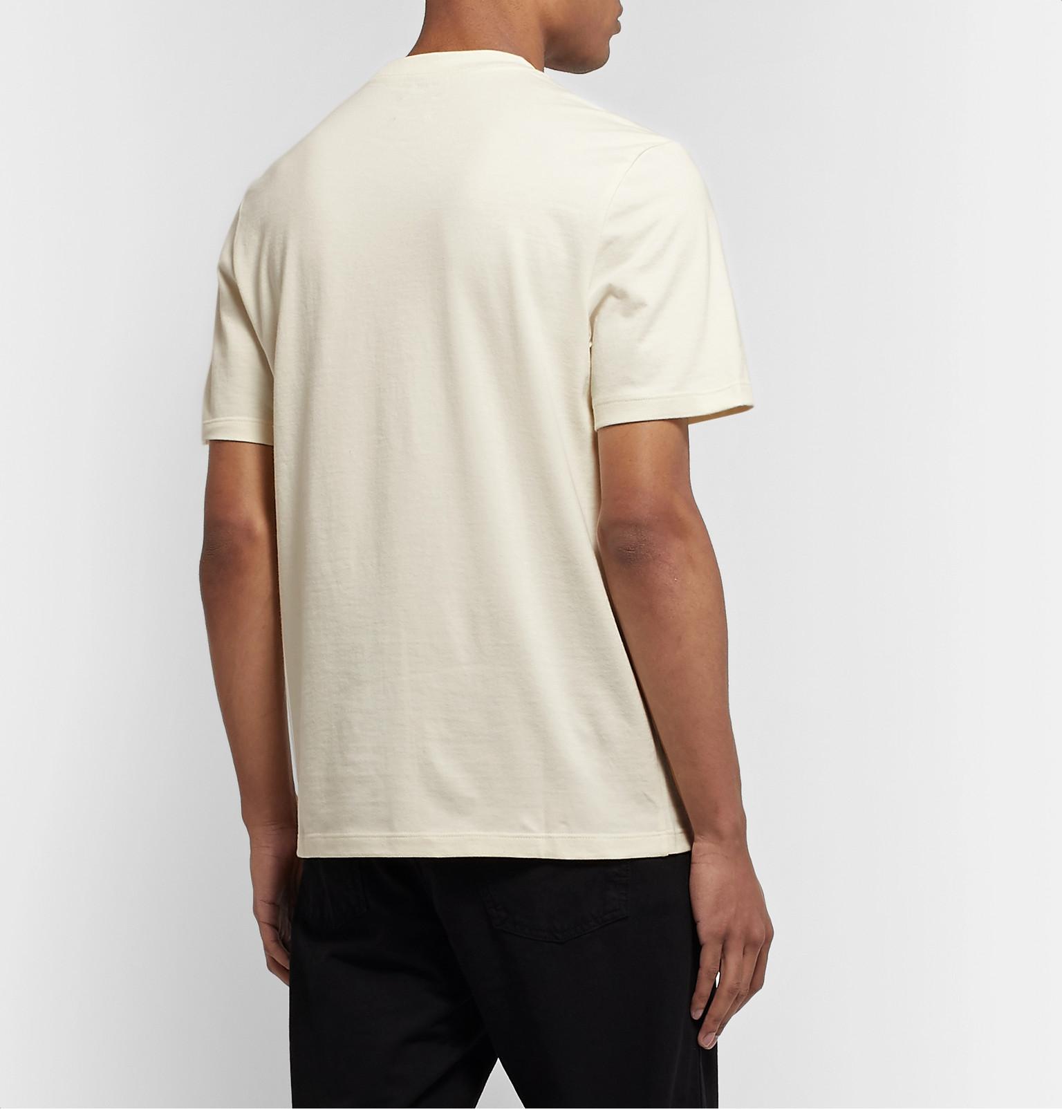Aimé Leon Dore Logo-flocked Cotton-jersey T-shirt in Natural for