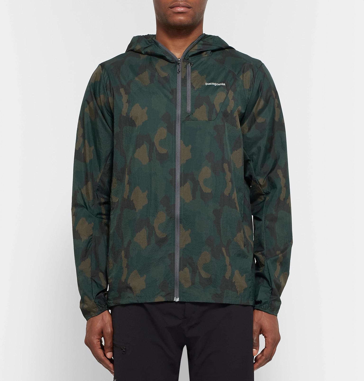 Patagonia Houdini Packable Camouflage-print Nylon-ripstop Hooded Jacket in  Green for Men | Lyst