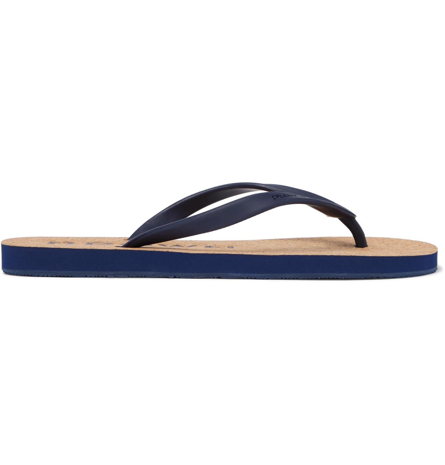 brown rubber flip flops