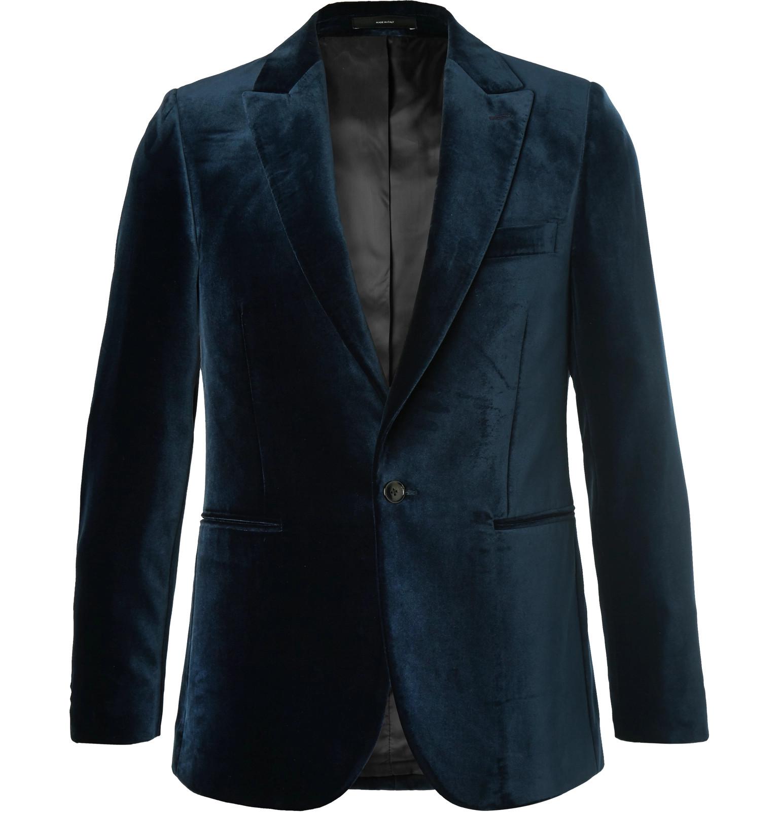 Paul Smith Midnight-blue Velvet Tuxedo Jacket for Men - Lyst