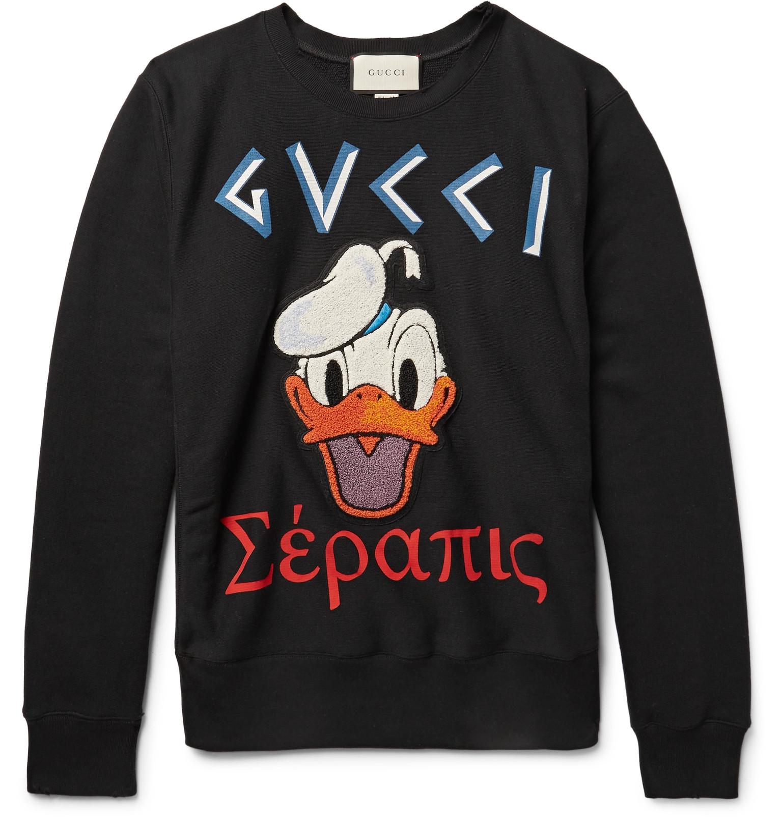 Gucci Disney Embellished Loopback Cottonjersey Sweatshirt
