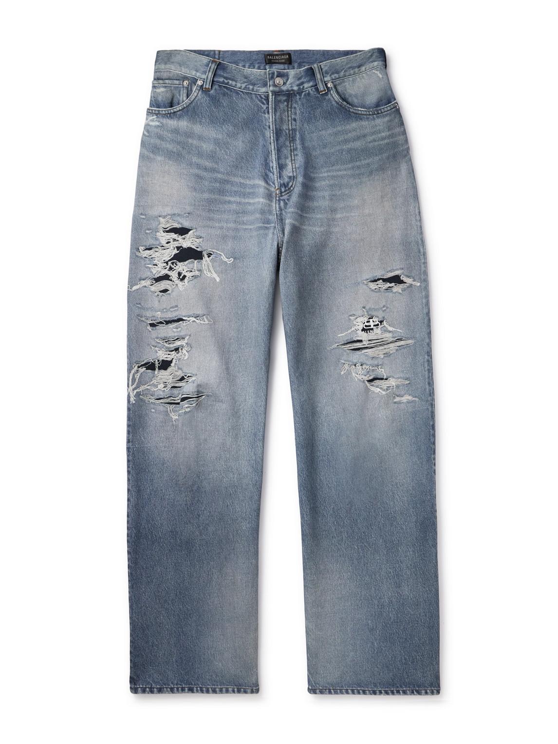 BALENCIAGA ♪ Trompe L'oeil コットン デニム 838695TSWB31140 Balenciaga Trompe L'oeil Denim Jeans | Saks Fifth Avenue