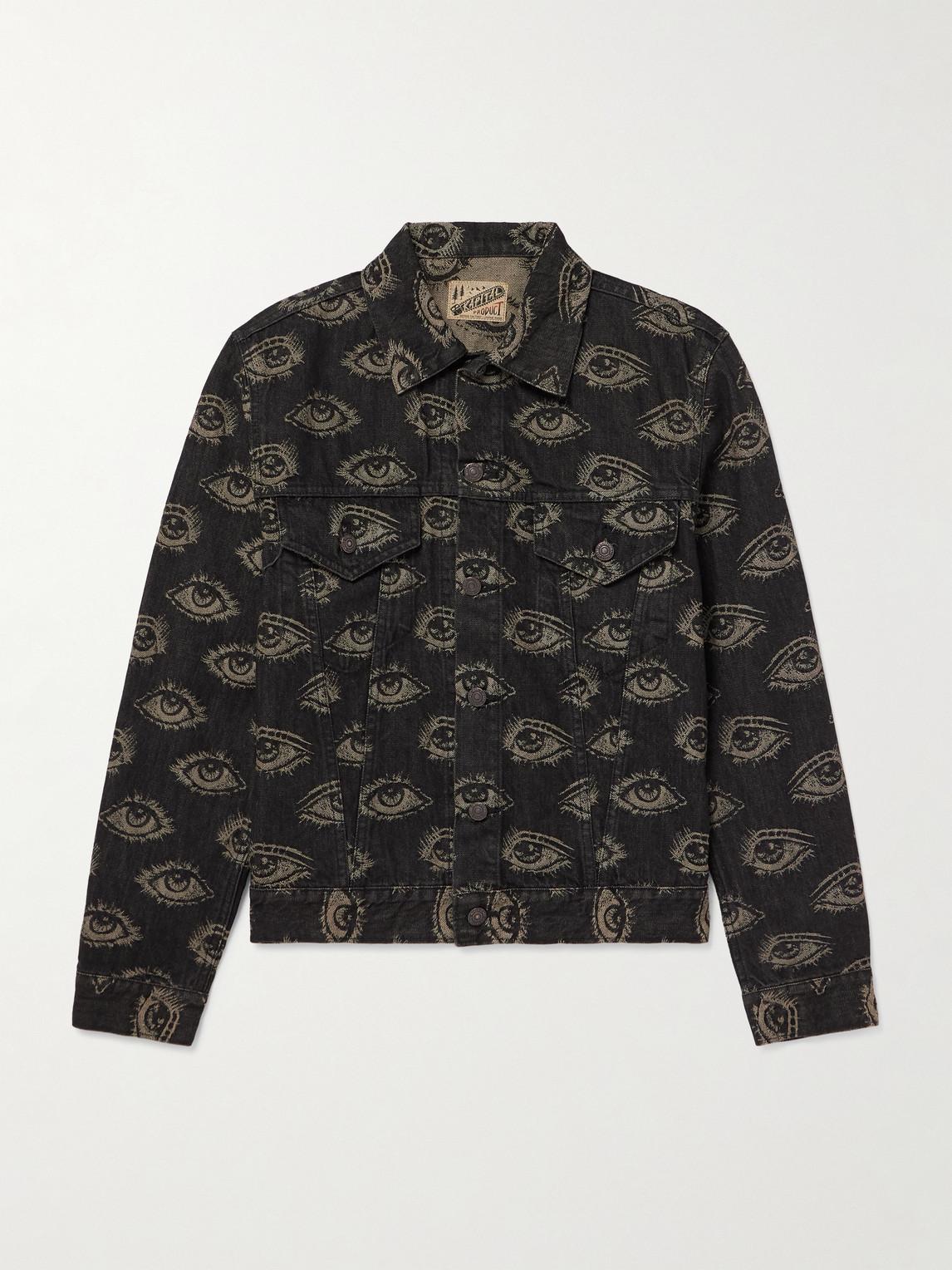 kapital SPEAKEASY ジャケット Kapital Speakeasy Printed Denim Jacket in Black for Men