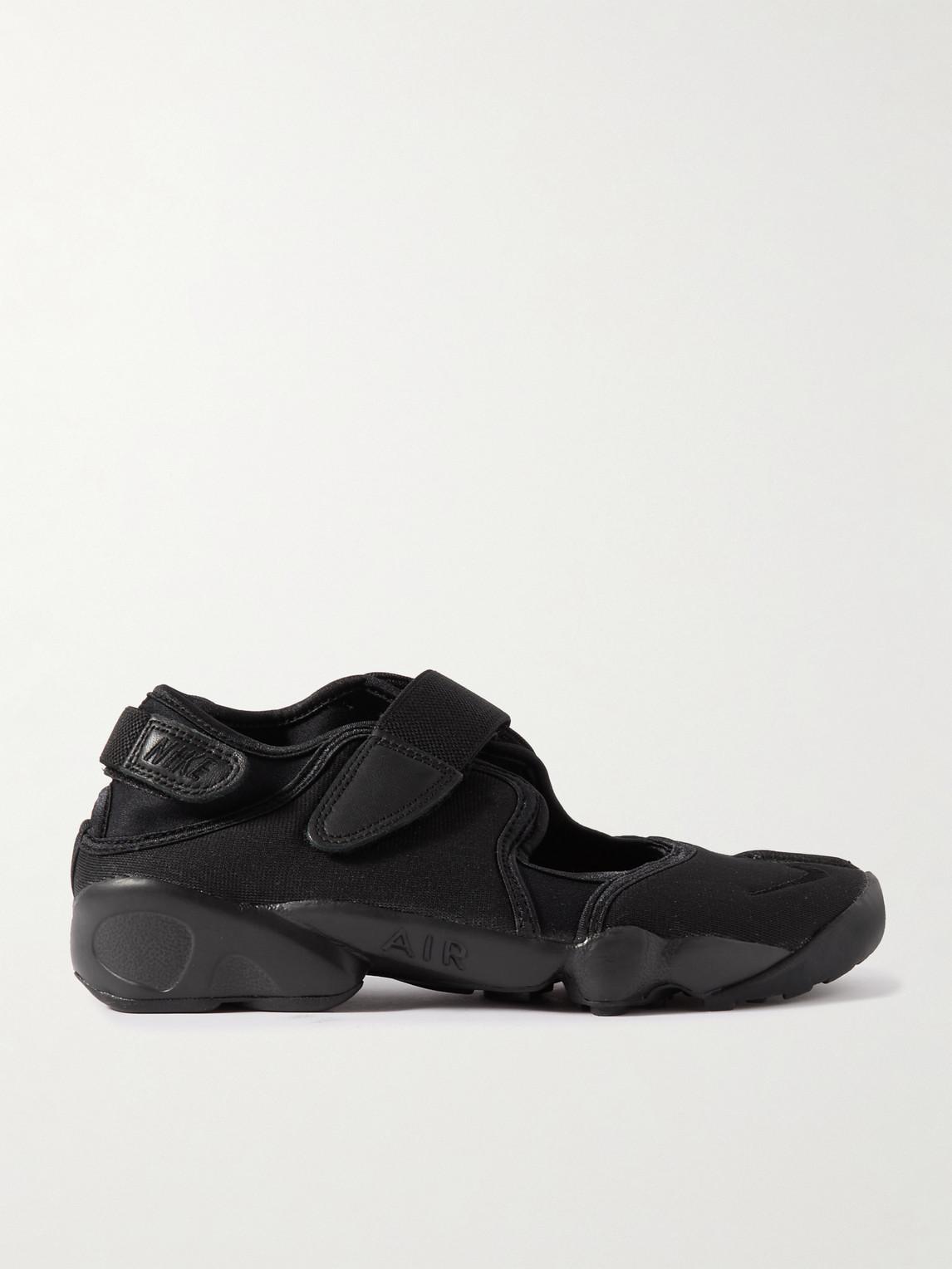 Nike Air Rift Split-Toe Leather-Trimmed Mesh Sneakers in