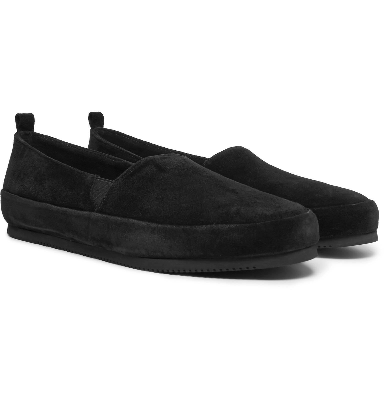 Mulo Suede Loafers in Black for Men - Lyst