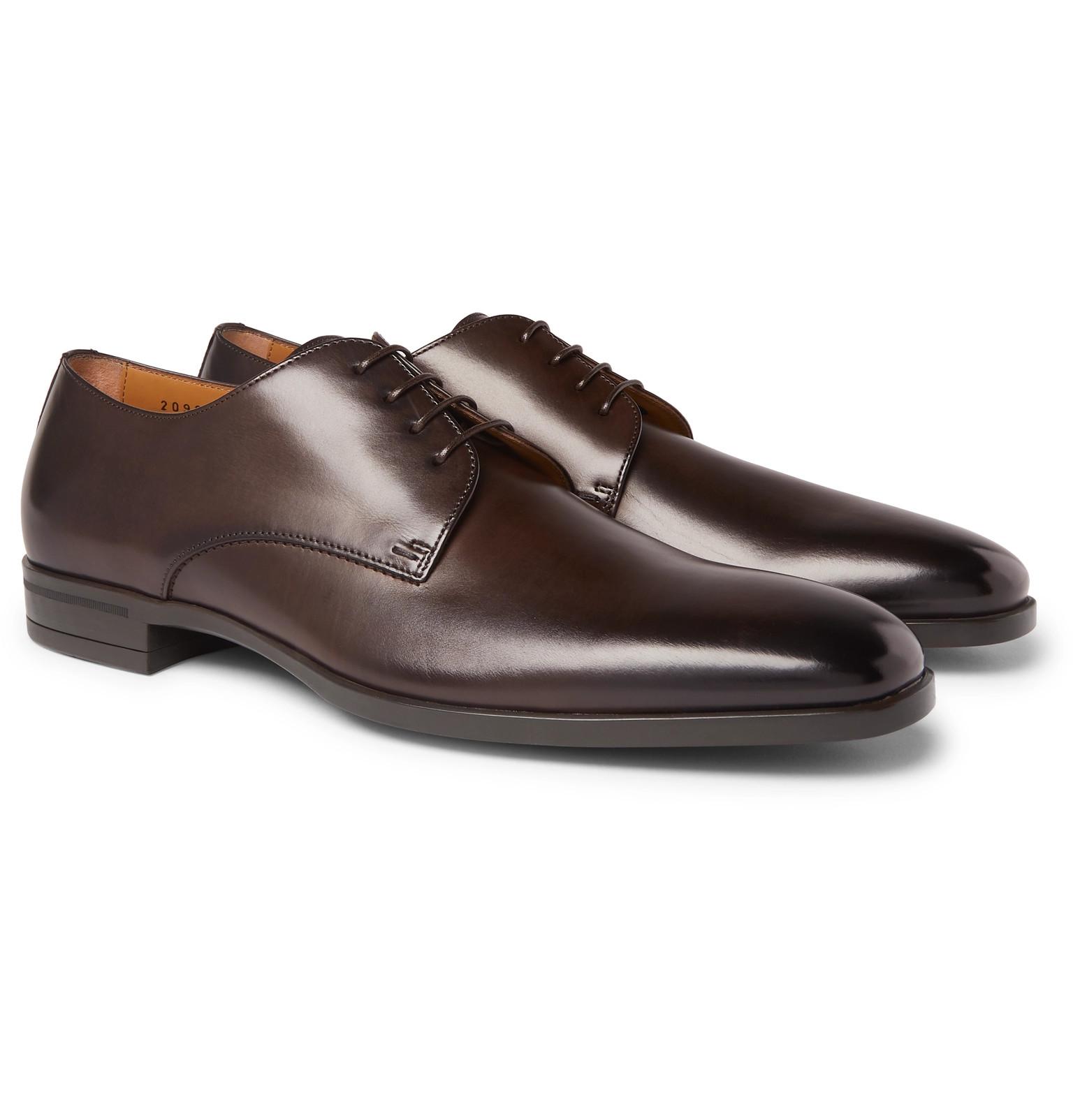 BOSS Kensington Leather Derby Shoes in Dark Brown (Brown) for Men Lyst