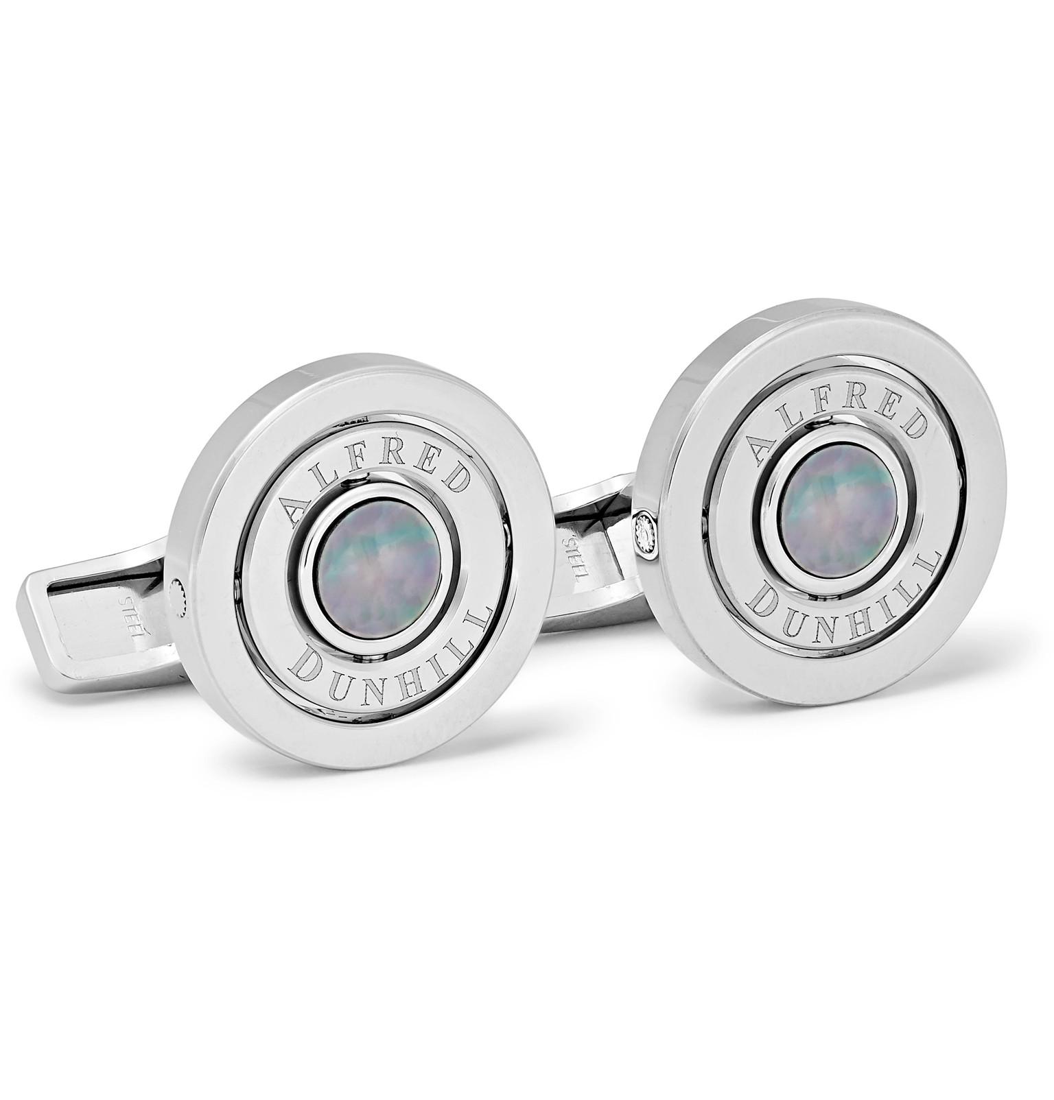 dunhill mother of pearl cufflinks