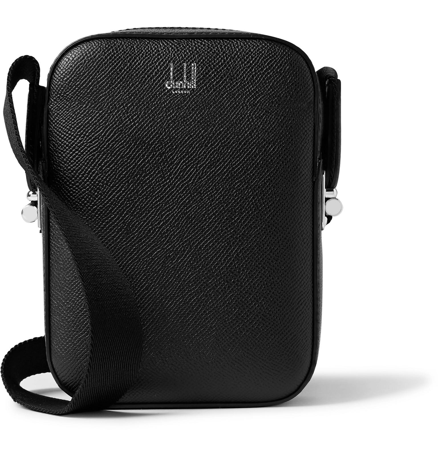 Dunhill Cadogan Pebble-grain Leather Messenger Bag in Black for Men - Lyst
