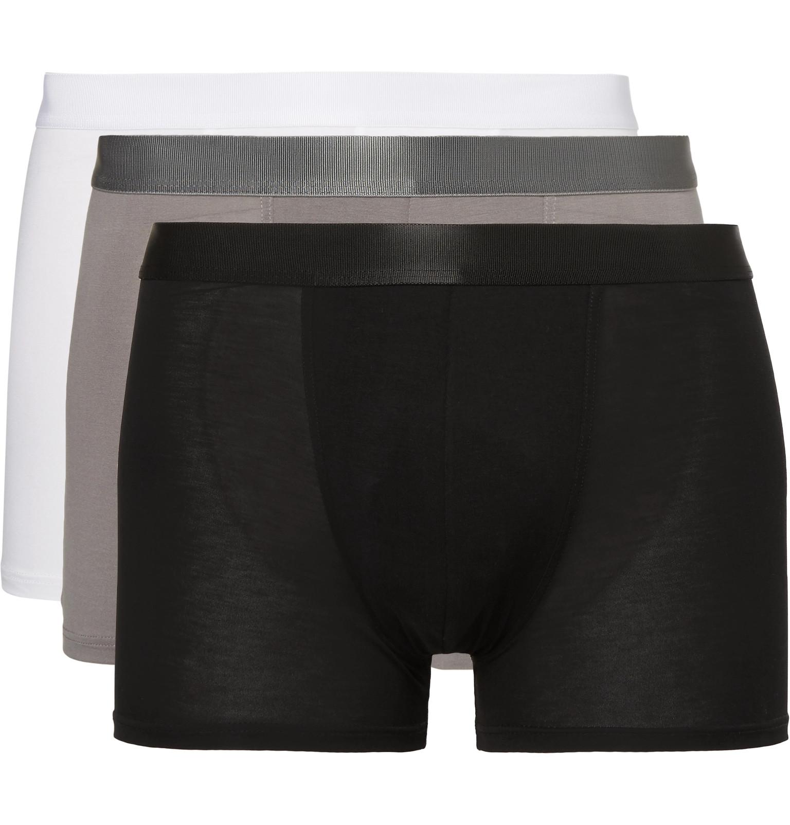 CDLP Synthetic Threepack Stretchlyocell Jersey Boxer Briefs in Black for Men Lyst