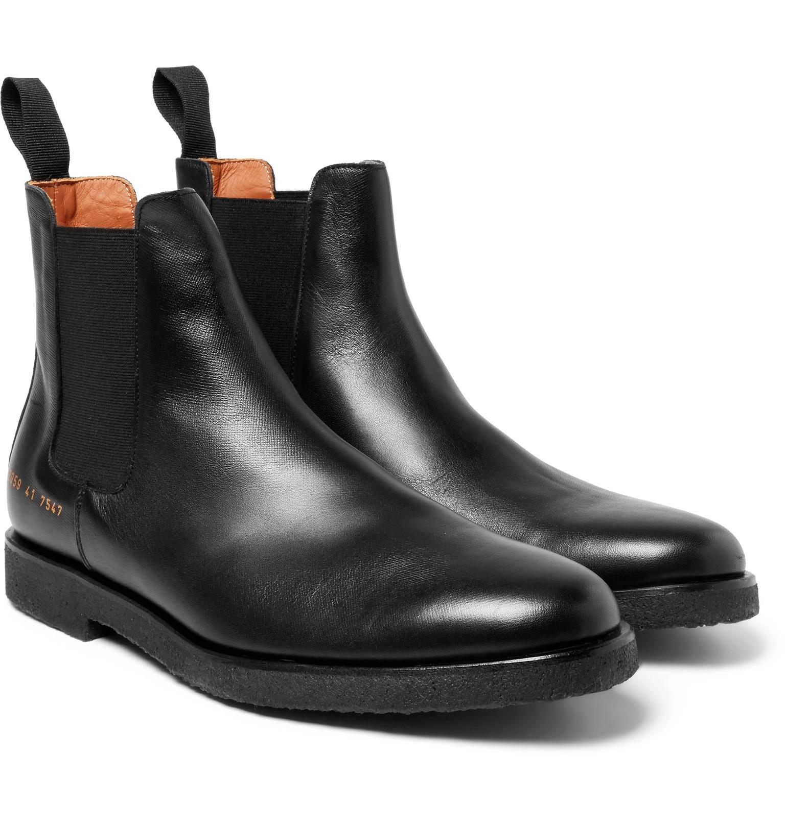 common projects chelsea boots black leather