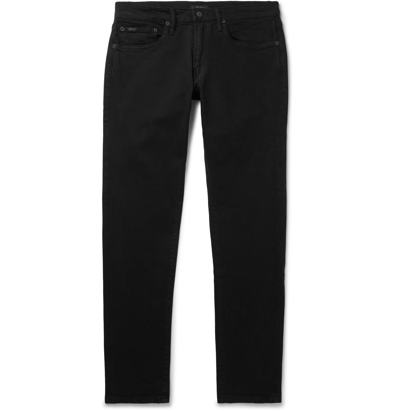 Polo Ralph Lauren Eldridge Skinny-fit Stretch-denim Jeans in Black for Men - Lyst