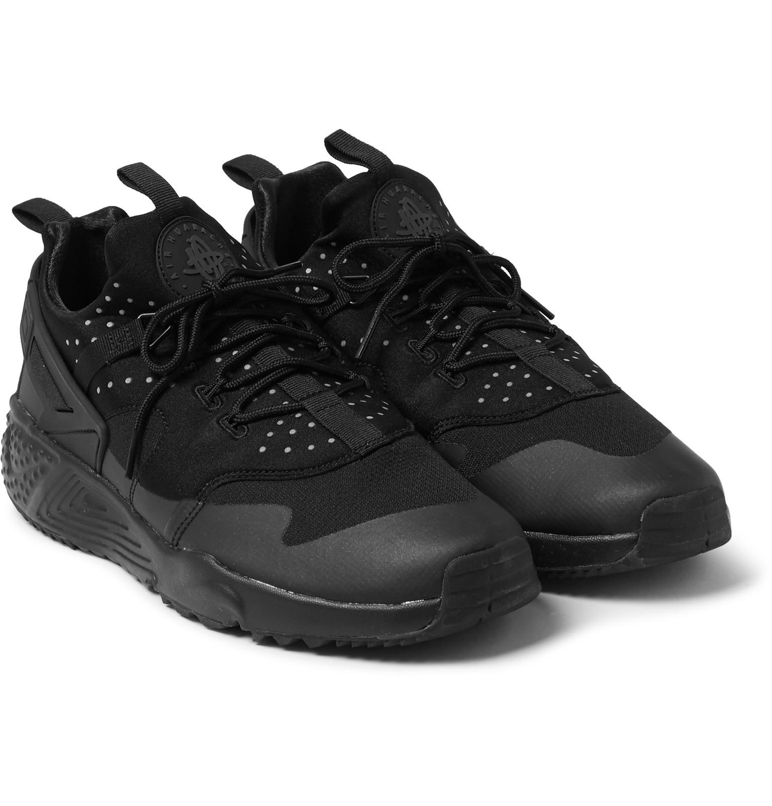 Nike Air Huarache Utility Mesh Sneakers in Black for Men Lyst