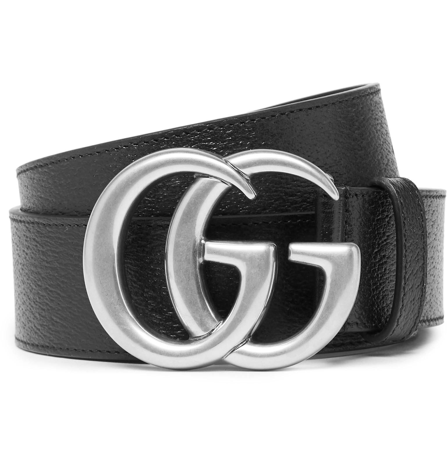 Gucci 4cm Full-grain Leather Belt in Black for Men - Lyst