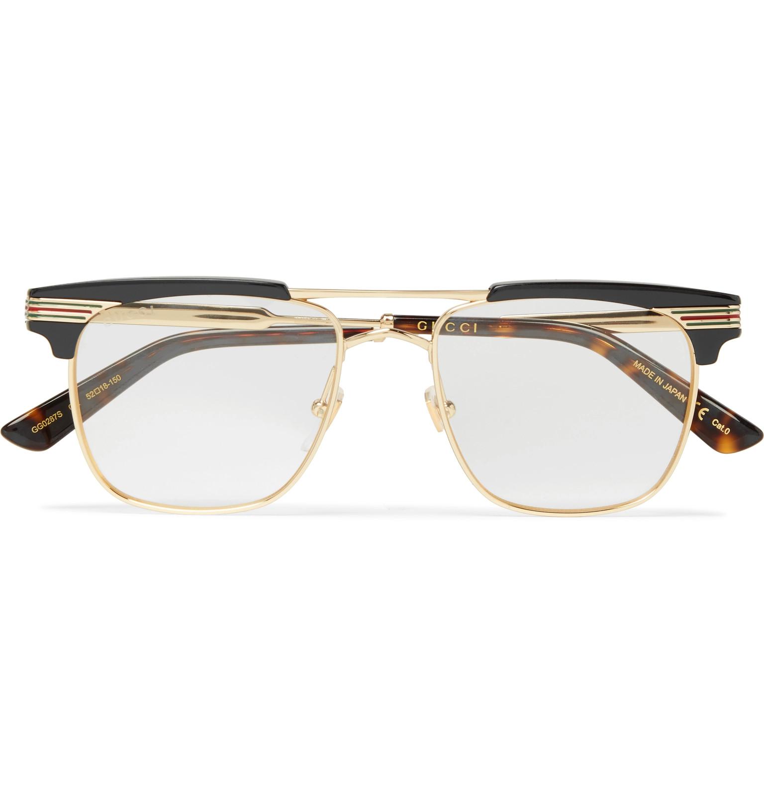gucci square acetate optical glasses