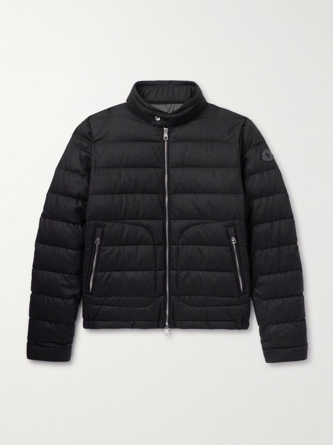 Moncler Acorus Quilted Nylon And Cashmere-blend Down Zip-up Jacket