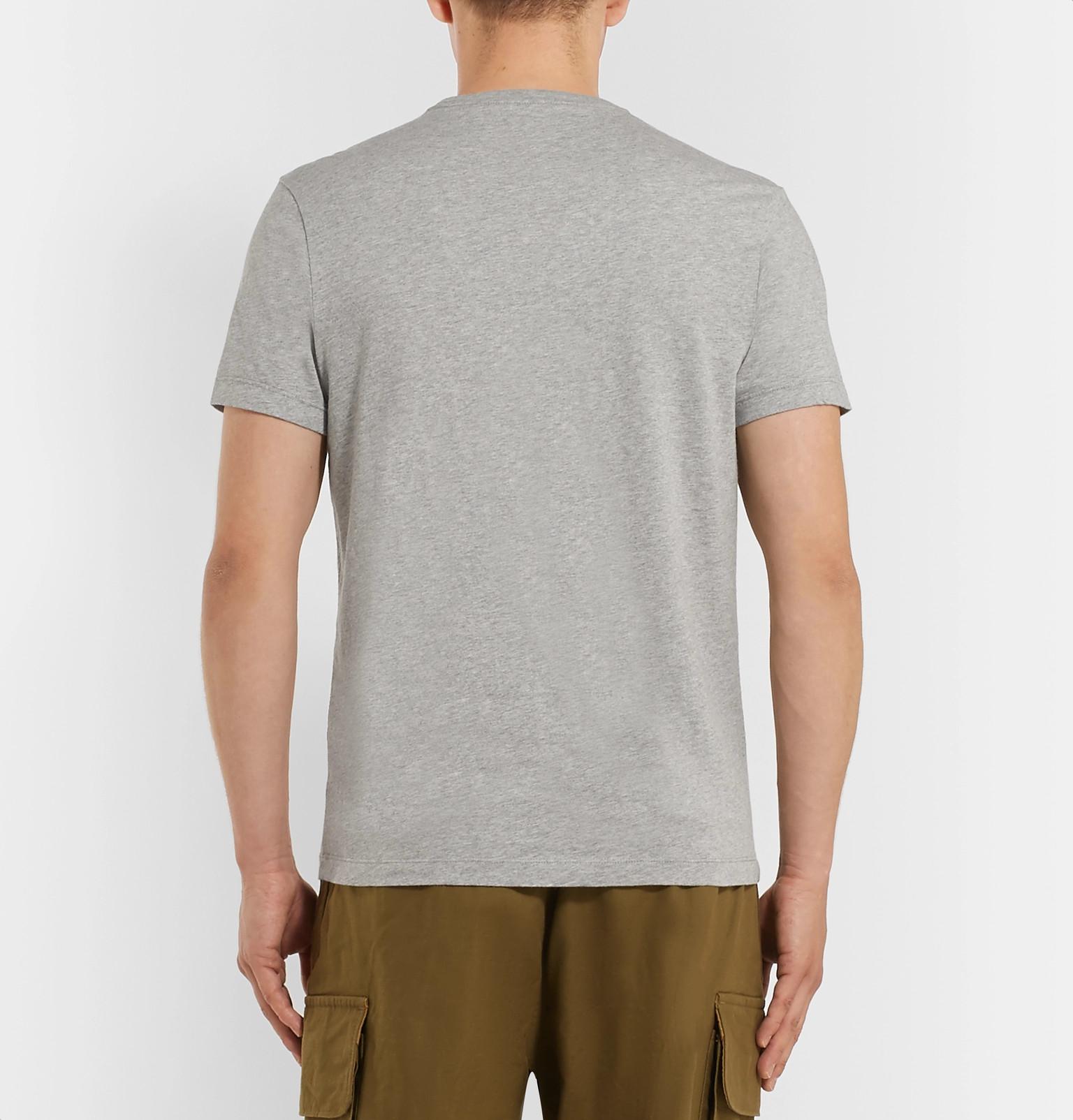 Download J.Crew Broken-in Mélange Cotton-jersey T-shirt in Gray for ...