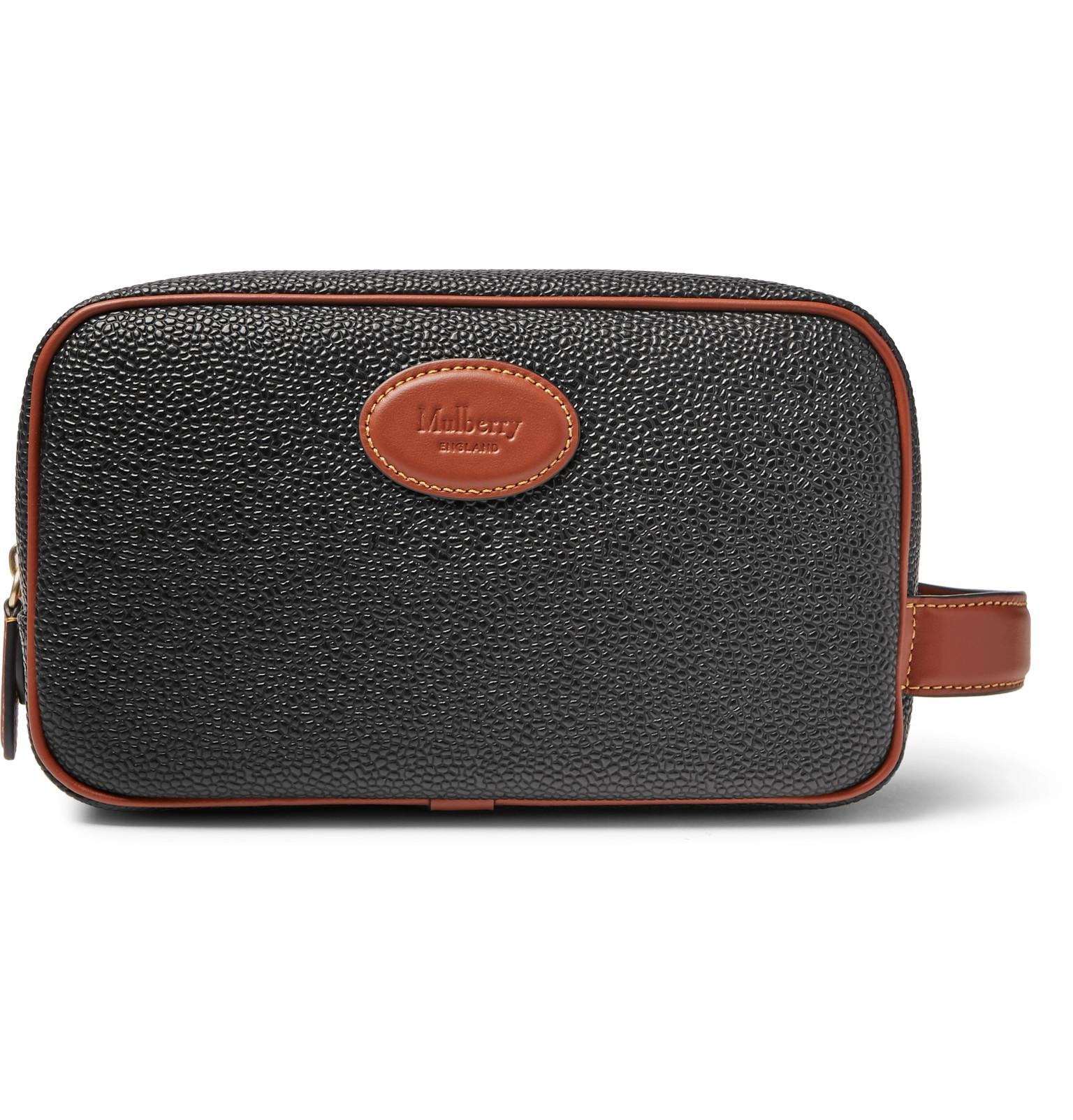 mulberry men's leather wash bag