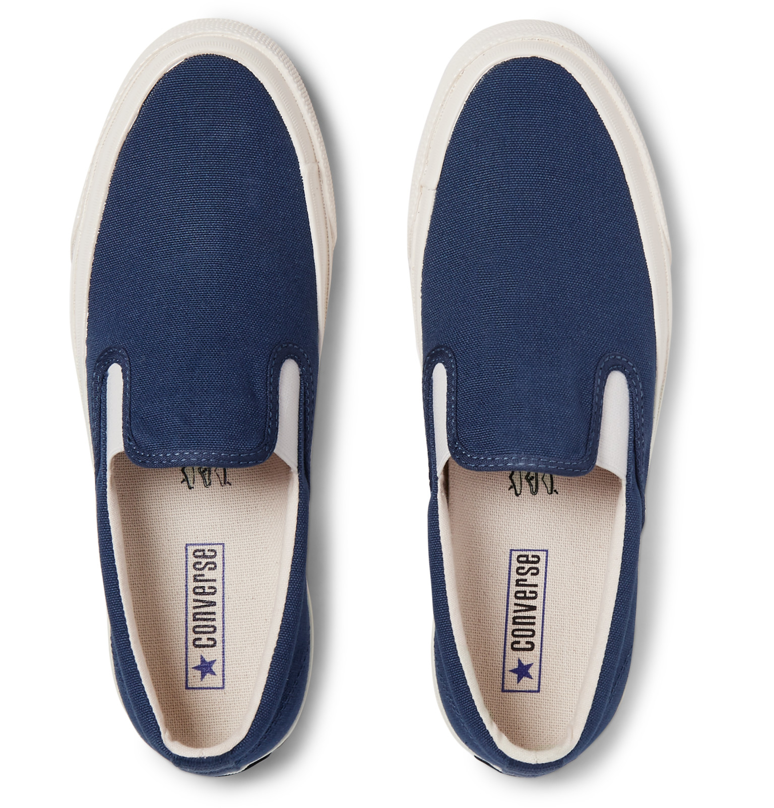 Converse Deck Star 70 Canvas Slip-on Sneakers in Navy (Blue) for Men - Lyst