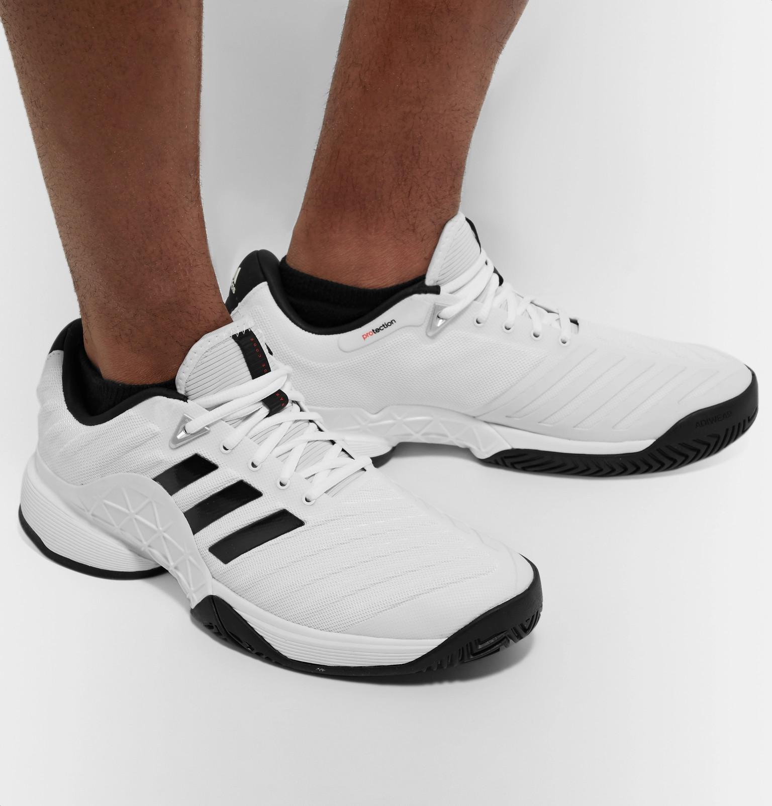 adidas Originals Barricade 2018 Rubber-trimmed Mesh Tennis Sneakers in White for Men - Lyst