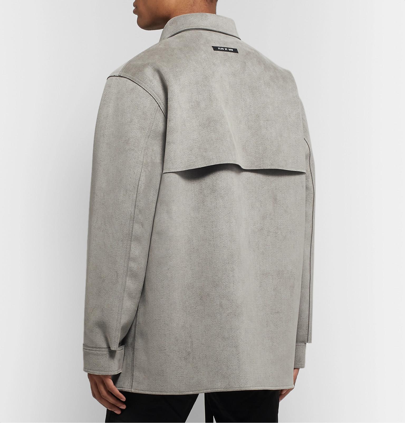 Fear of god hotsell suede shirt jacket