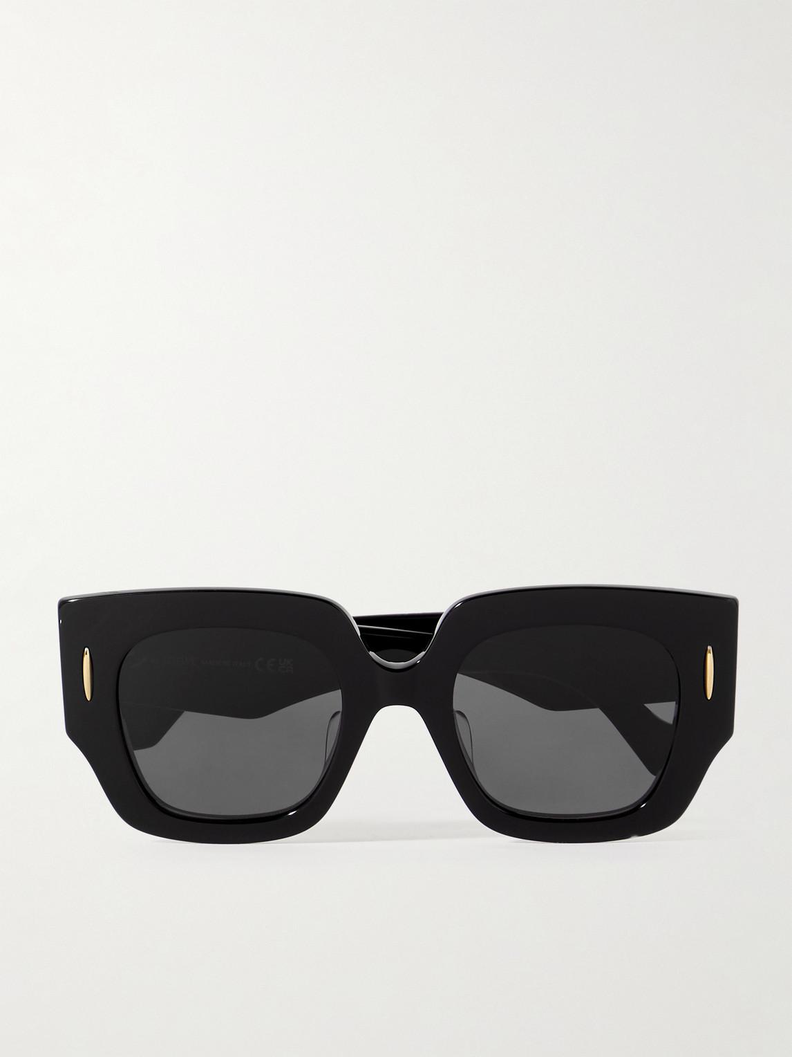 サングラス Loewe Black Acetate Sunglasses Loewe Oversized Square-Frame Acetate Sunglasses in Black for