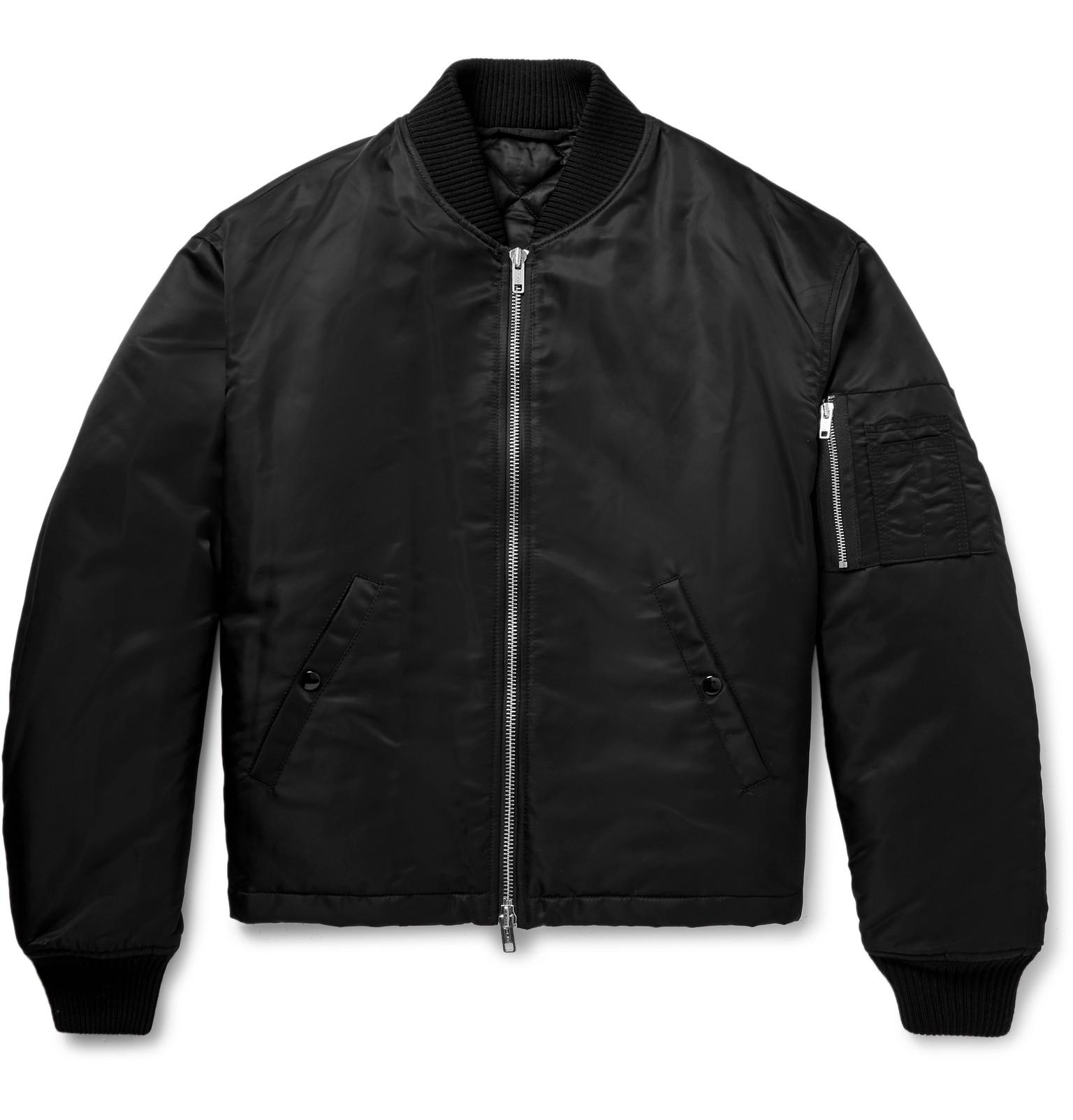 black oversized bomber jacket