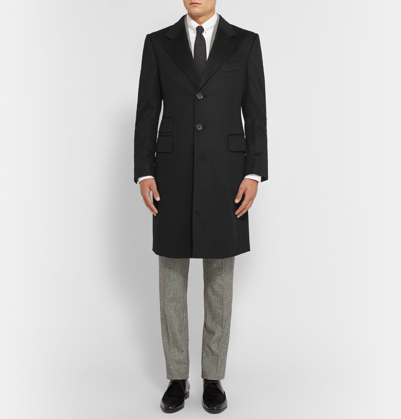 Tom Ford Slimfit Cashmere Coat in Black for Men Lyst